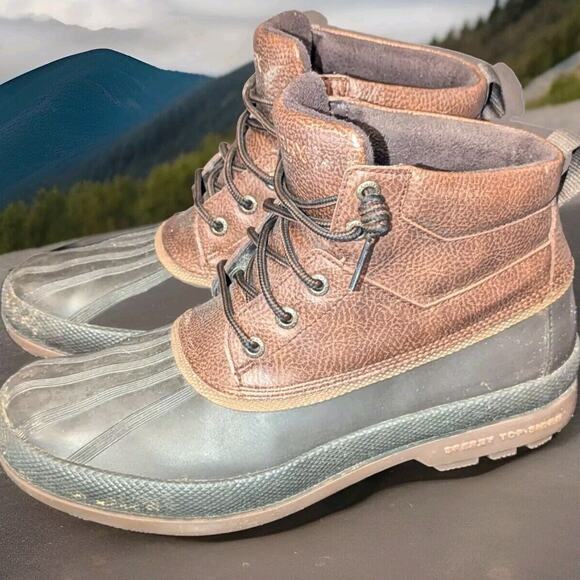 Sperry Top-Sider Boot Mens 8 Brown Coffee Cold Bay Chukka Leather And Rubber - Picture 1 of 11